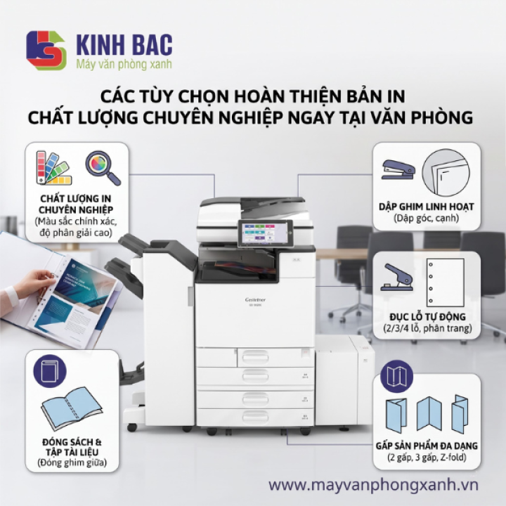 Tùy chọn hoàn thiện ấn phẩm chuyên nghiệp ngay tại văn phòng