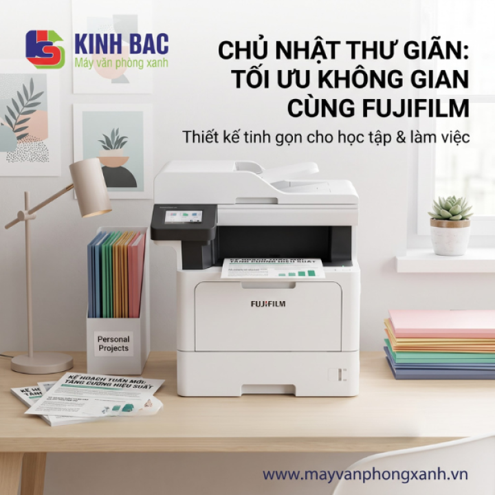 Chủ Nhật thảnh thơi: Tối ưu không gian làm việc và học tập với thiết kế tinh gọn từ Fujifilm