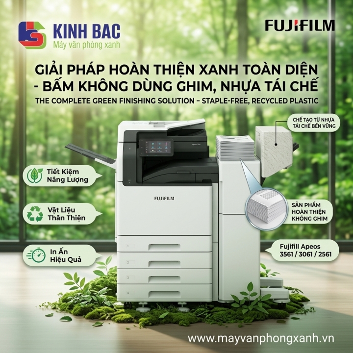 Fujifilm Apeos 3561 / 3061 / 2561: Giải Pháp Hoàn Thiện Xanh
