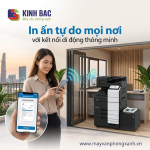 Tự do in ấn mọi nơi với kết nối di động thông minh trên bizhub 300i