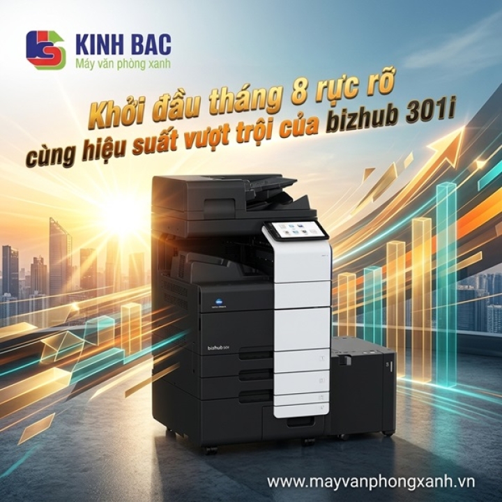 Khởi đầu tháng 8 rực rỡ cùng hiệu suất vượt trội của bizhub 301i