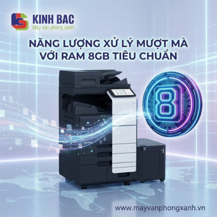 Sức mạnh xử lý mượt mà với RAM 8GB tiêu chuẩn