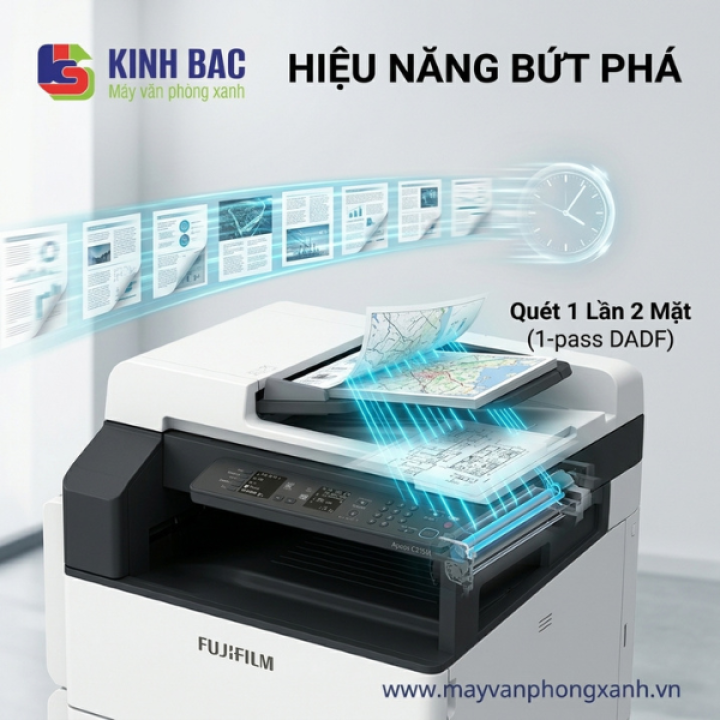 Apeos 2150 NDA: Đột phá Hiệu suất với Công nghệ Quét Hai mặt Tự động Một lần (1-pass DADF)