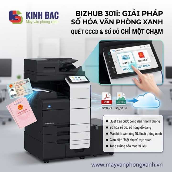 Sao chụp CCCD và quét hồ sơ đất đai chỉ với Một chạm trên màn hình cảm ứng 10.1 inch