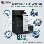 Sức mạnh đa nhiệm vượt trội từ RAM 8GB và SSD 256GB của bizhub 300i