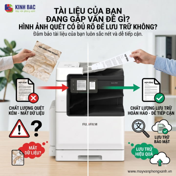 Hồ sơ của bạn đang gặp vấn đề gì scan ra có rõ ràng để lưu trữ không?