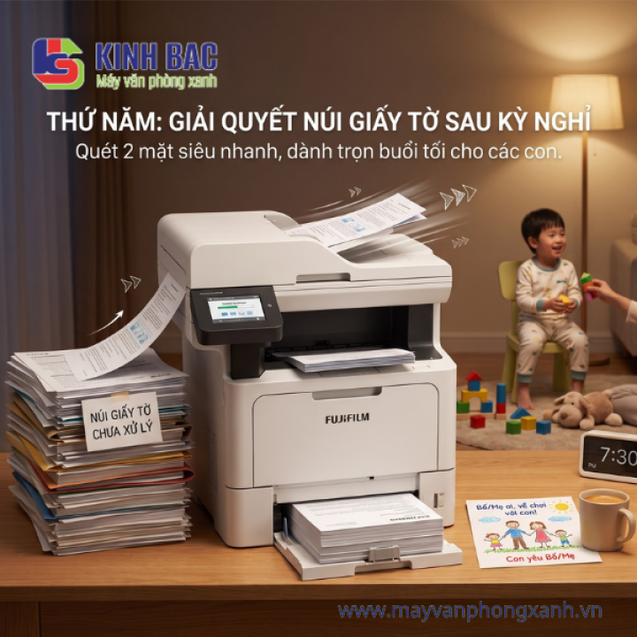 Thứ Năm dọn sạch núi hồ sơ sau lễ: Quét 2 mặt siêu tốc, dành trọn buổi tối cho con