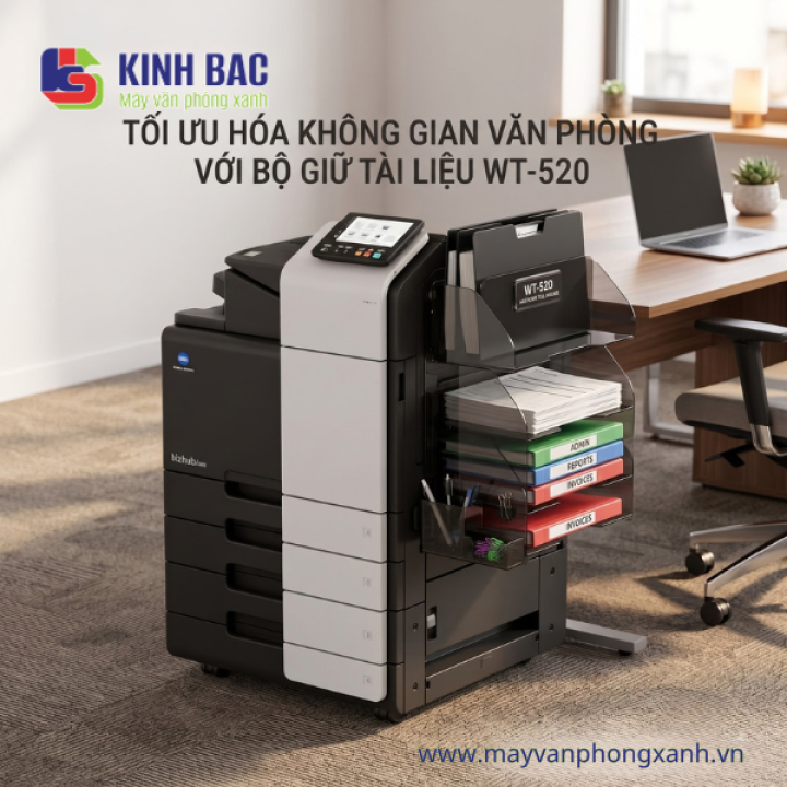 Tối Ưu Không Gian Với Bàn Gá Hồ Sơ WT-520 Trên bizhub 368i