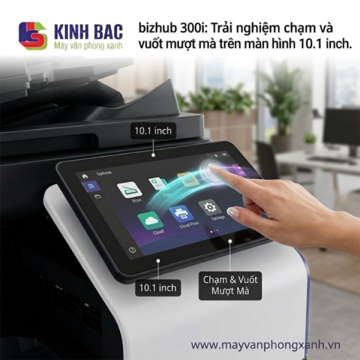 Trải nghiệm chạm và vuốt mượt mà trên màn hình 10.1 inch