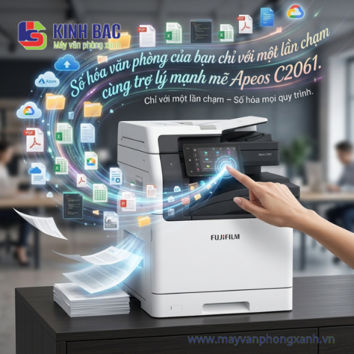 Số hóa văn phòng chỉ với một chạm cùng trợ lý đắc lực Apeos C2061
