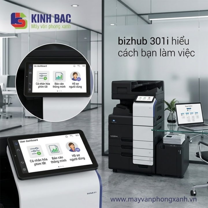 Tùy biến giao diện cá nhân hóa: bizhub 301i hiểu cách bạn làm việc